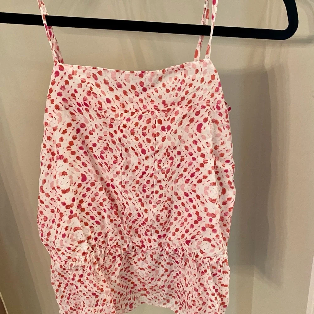Banana Republic White and Red Tank Top